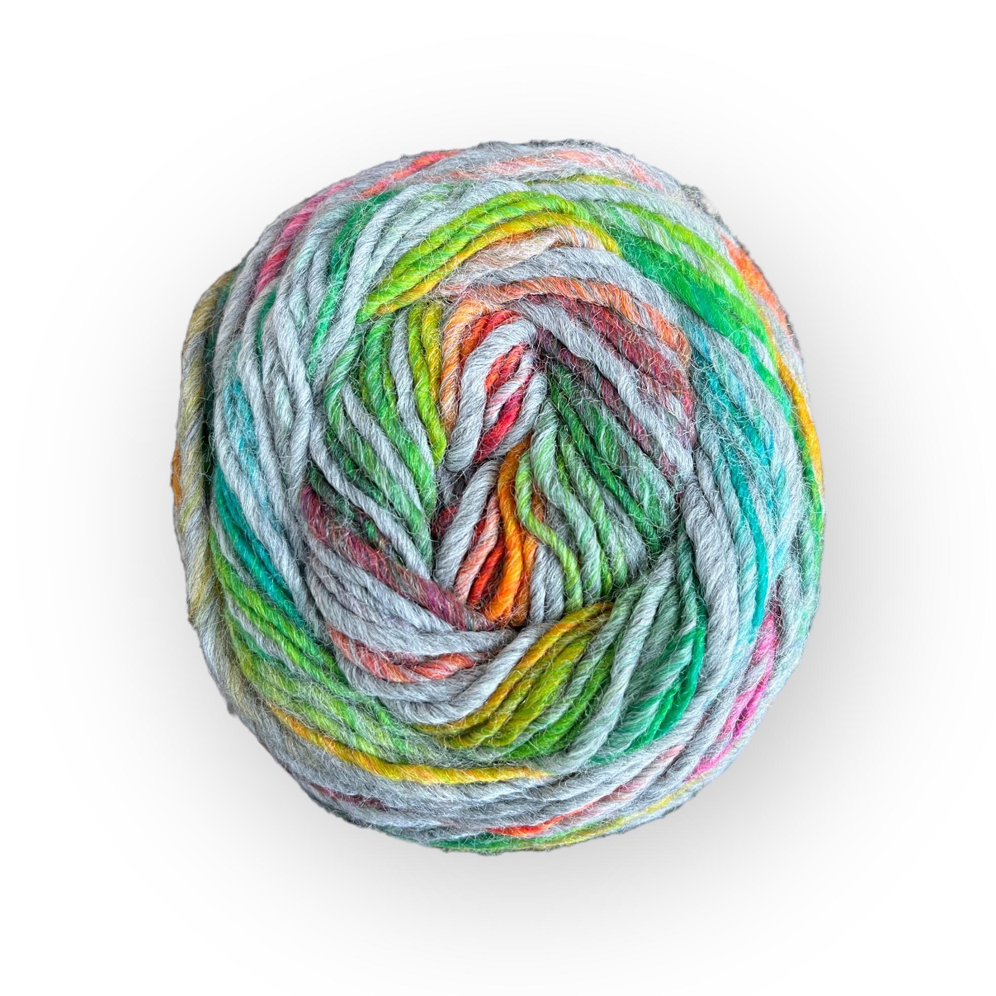 Stylecraft knit me crochet me yarn cake in the colour Rainbow 6151