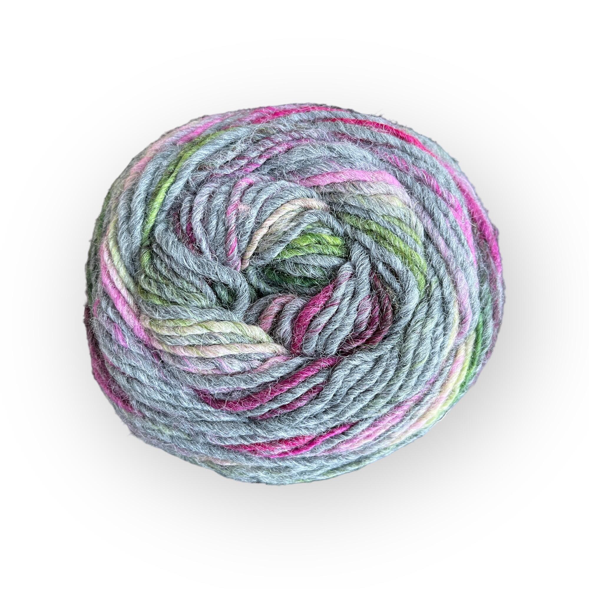 stylcraft knit me crochet me yarn cake in the colour way Aurora 6152