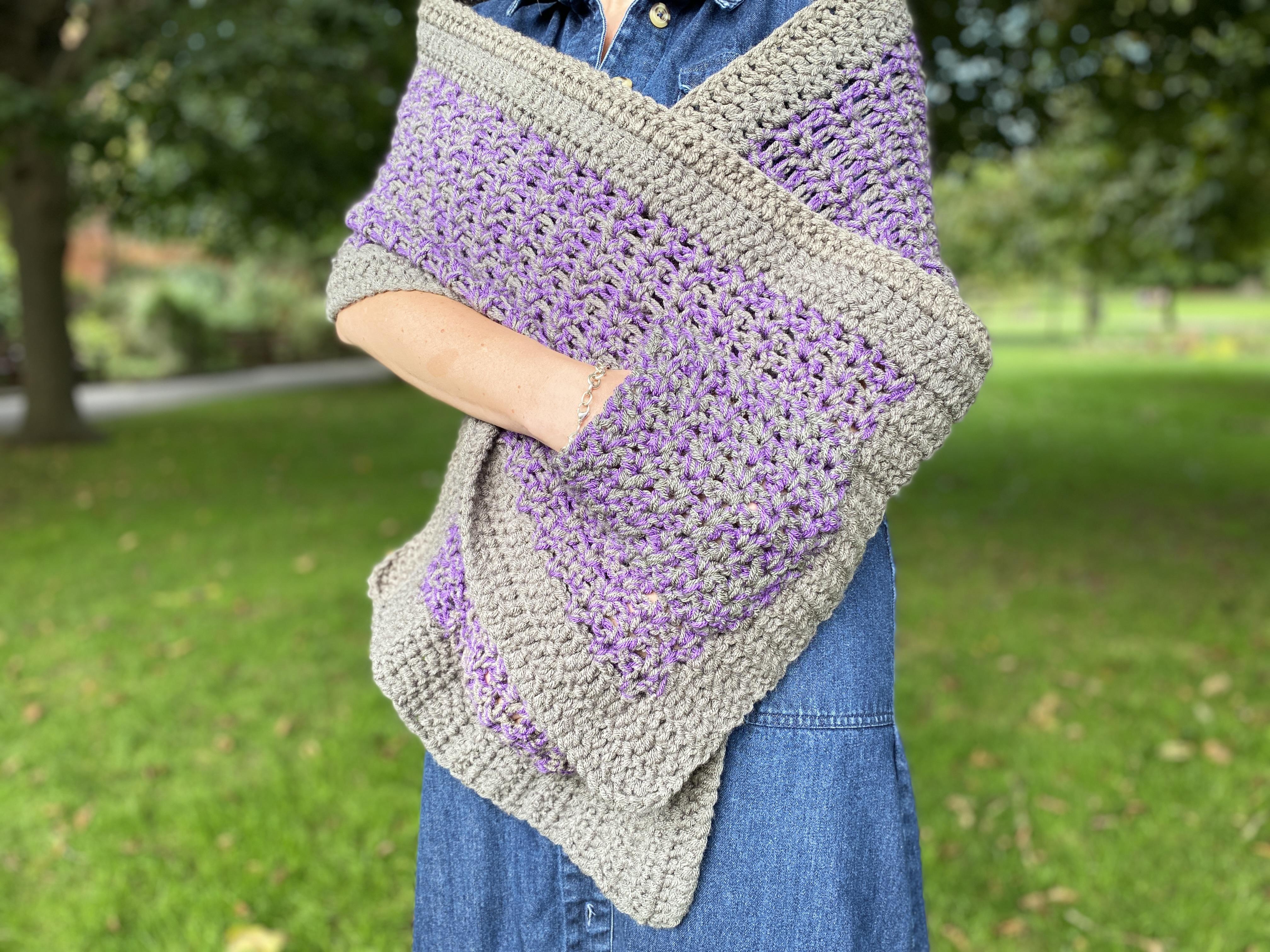 shawl with pockets crochet pattern