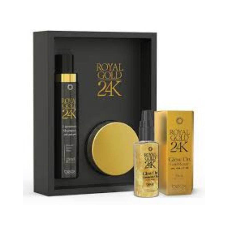 Royal Gold 24K Glow On Oil and Home Care Set