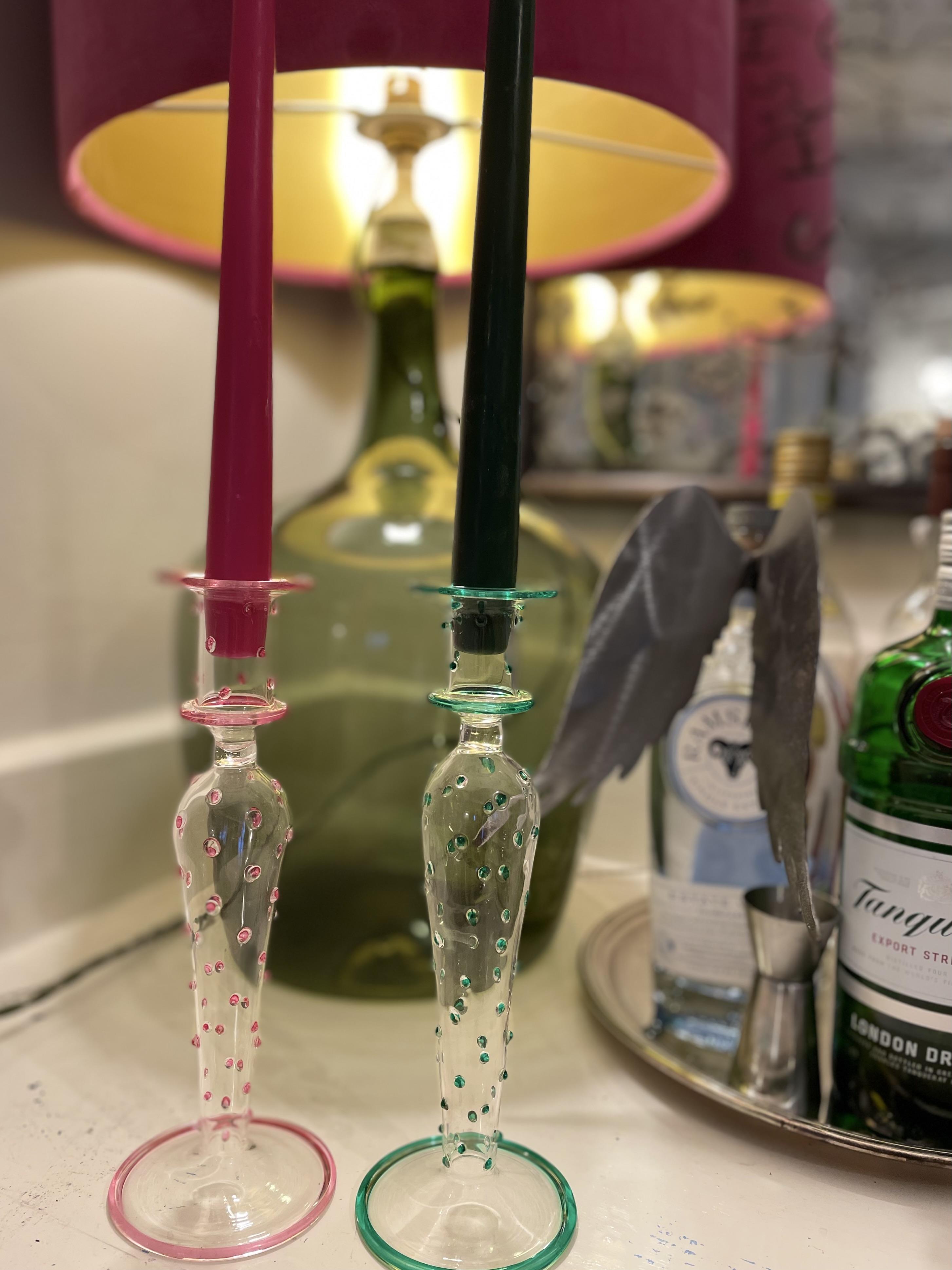 Glass Spot Candle Holder