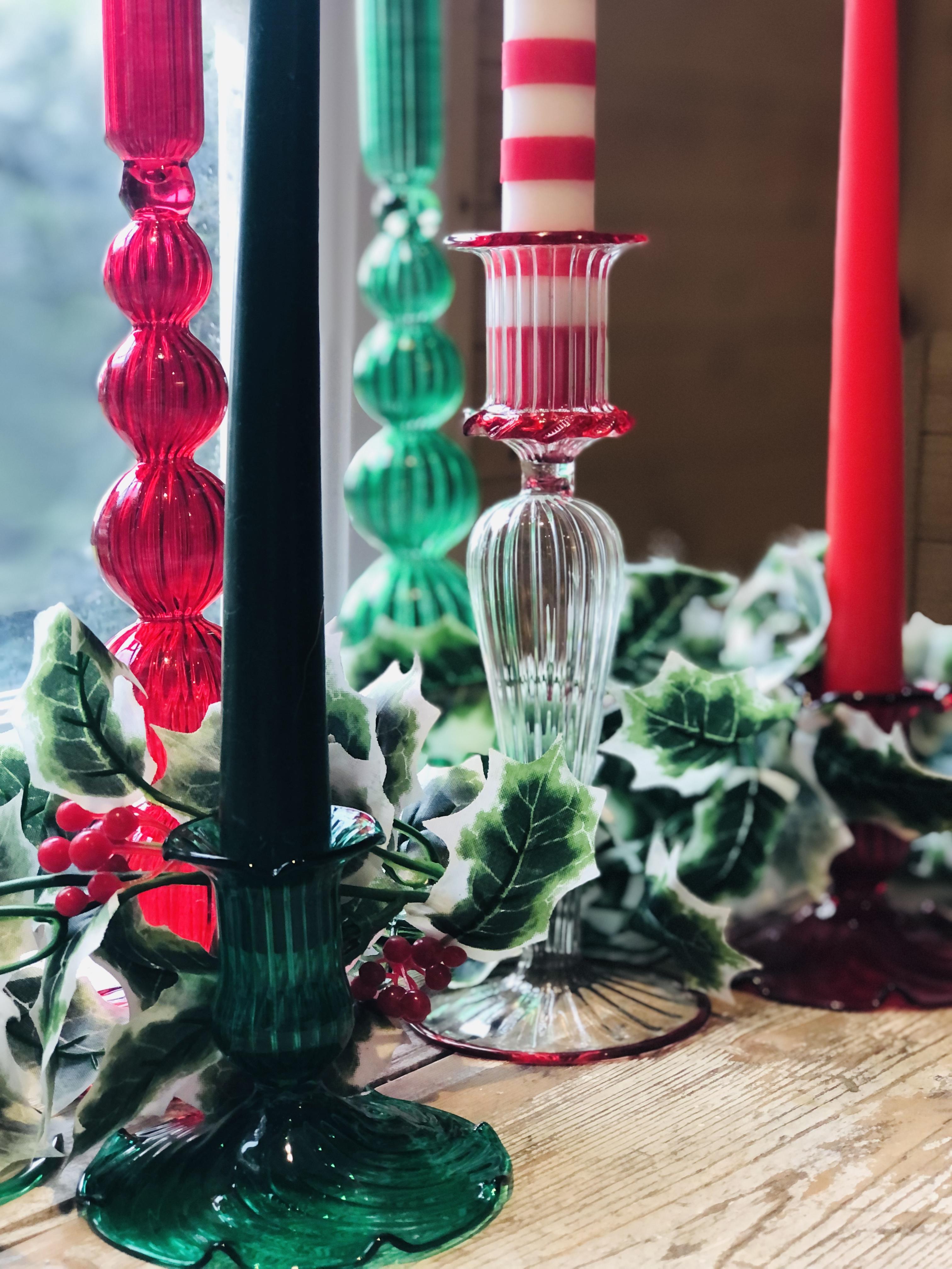 Vida de Verano Christmas Tall Bubble Candles Holders