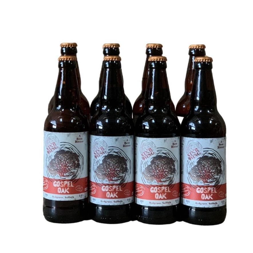 A case of 8 500ml bottles of delicious Star Wing Brewery's Gospel Oak, 3.8% Best Bitter
