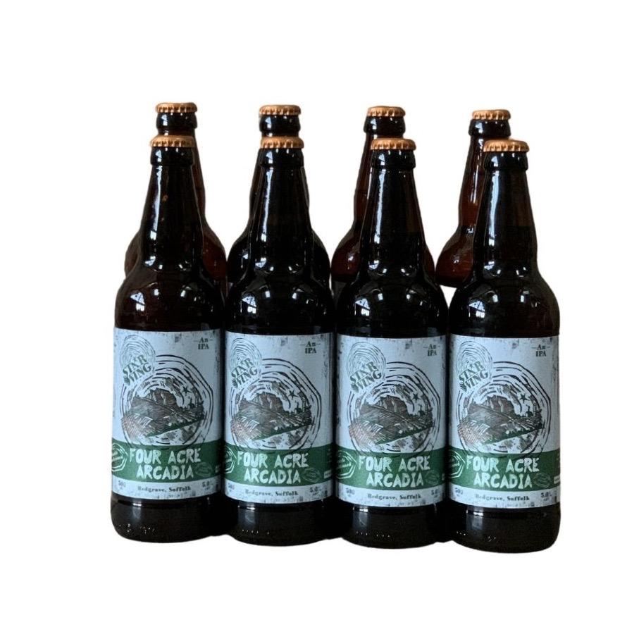 A case of 8 500ml bottles of delicious Star Wing Brewery's Four Acre Arcadia, 5.0% IPA