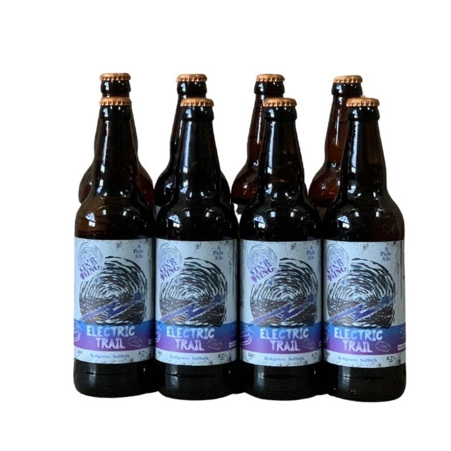 A case of 8 500ml bottles of delicious Star Wing Brewery's Electric Trail, 3.7% Pale Ale