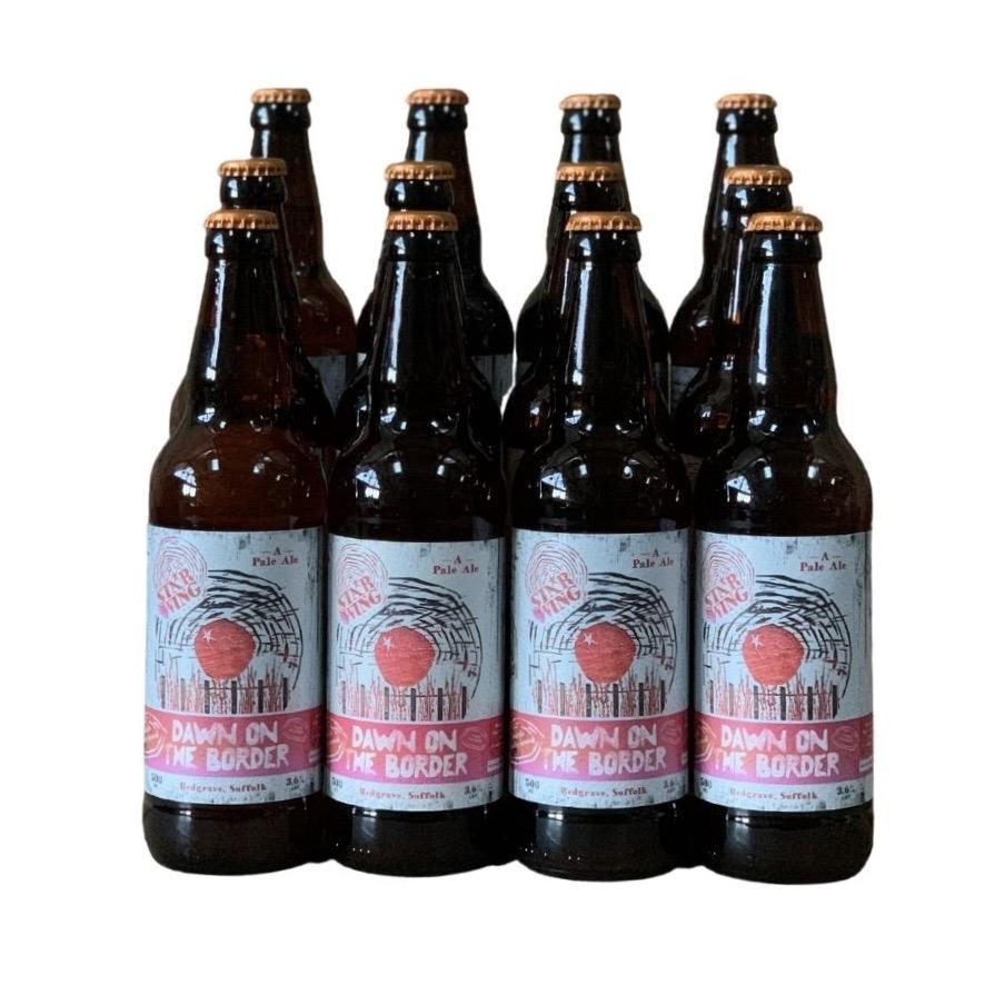 A case of 12 500ml bottles of delicious Star Wing Brewery's Dawn on the Border, 3.6% Pale Ale