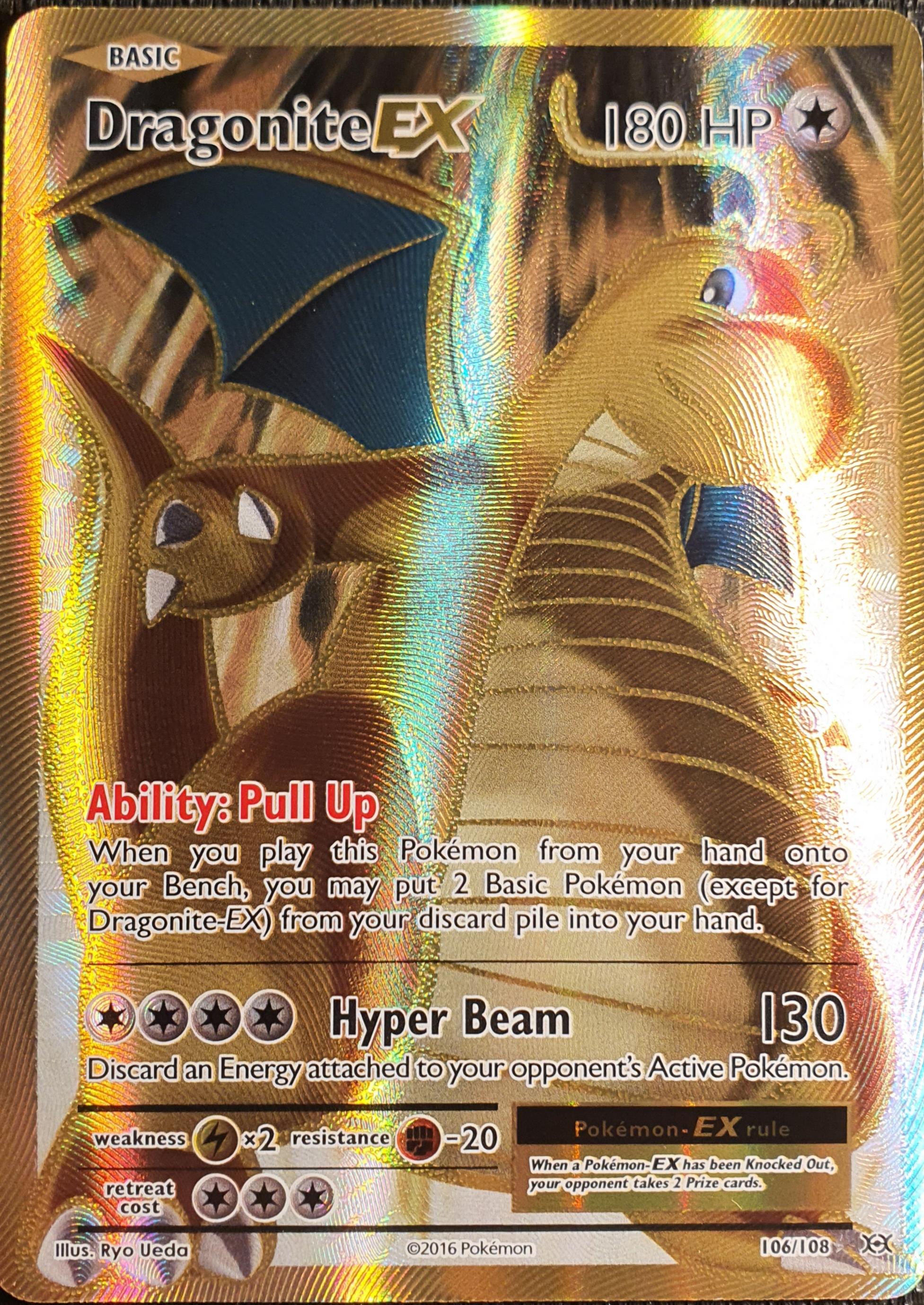 Dragonite Ex Full Art Gold