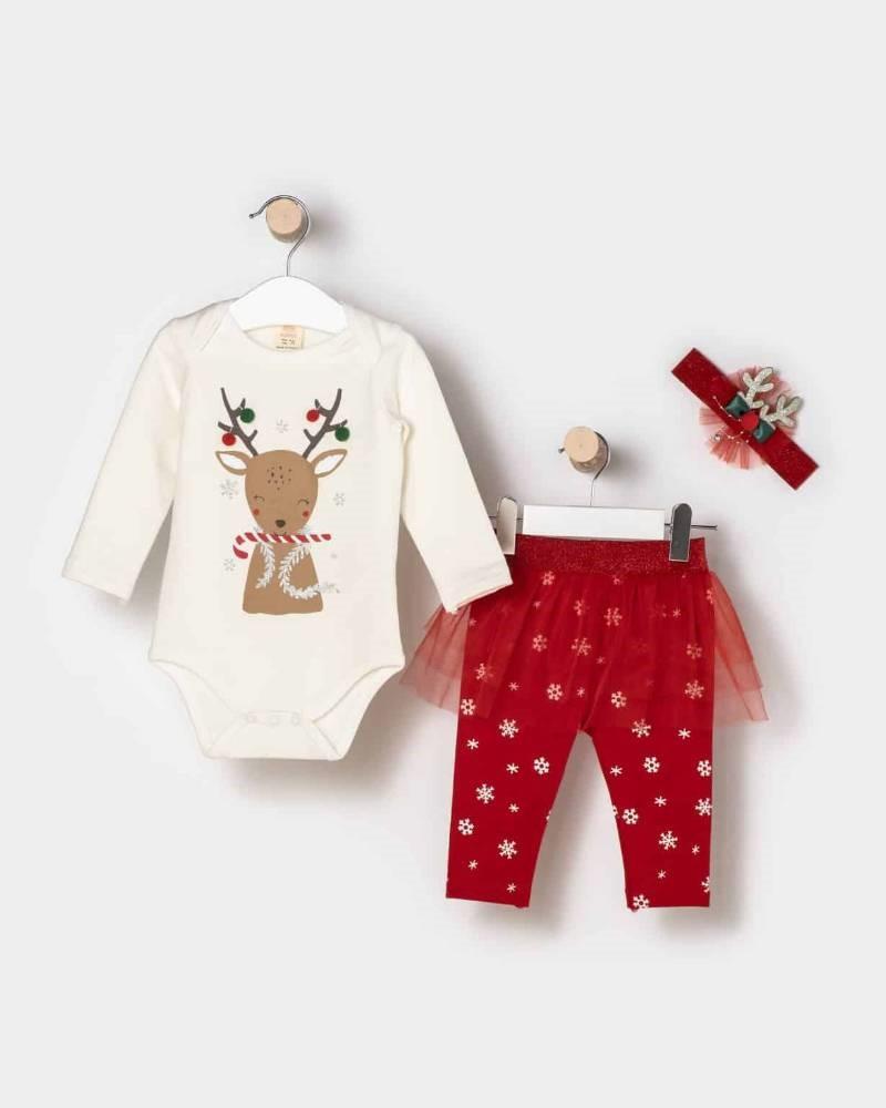 Baby Holiday Romper In Combed Cotton | Hanna Andersson