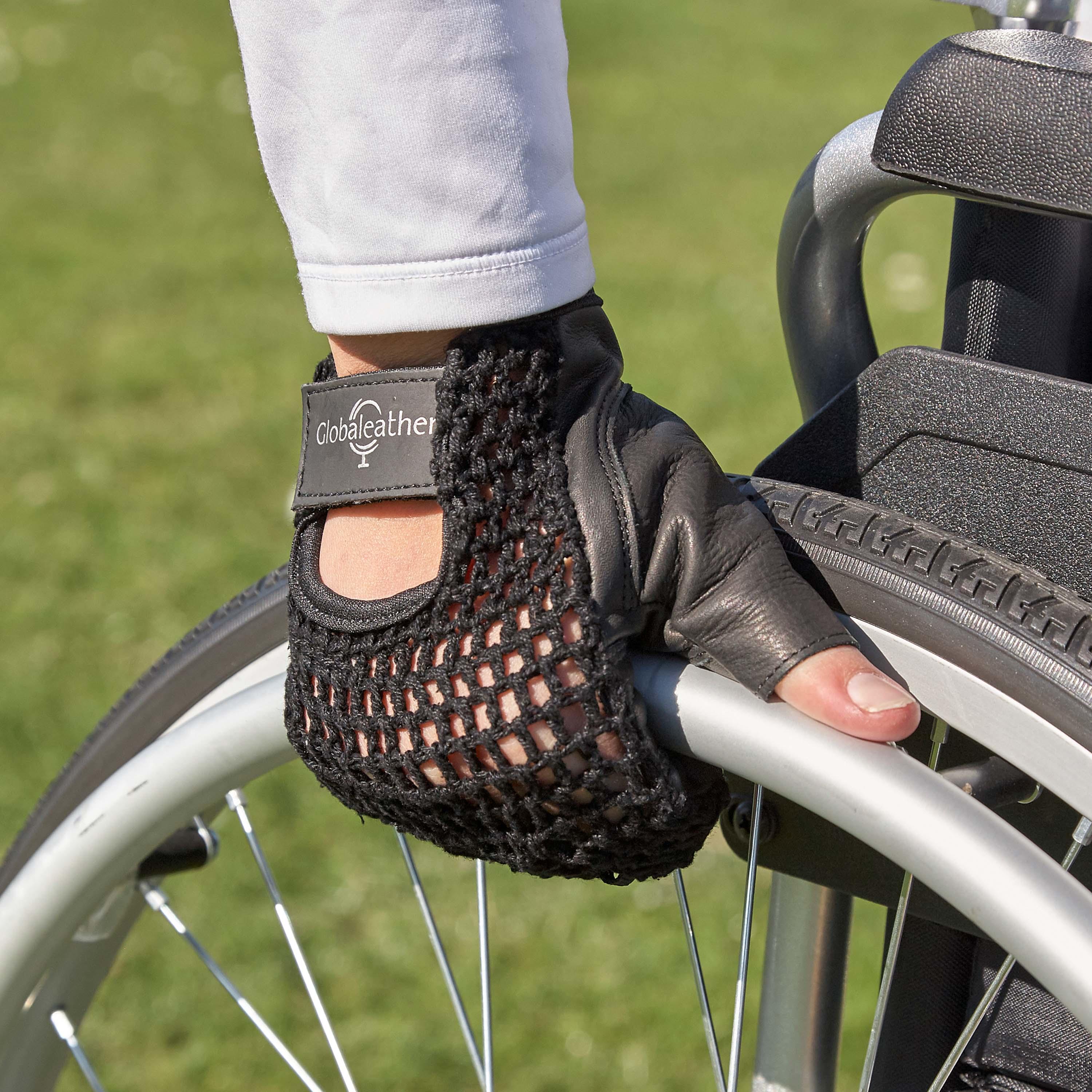 Mesh Back Wheelchair Gloves Lifestyle