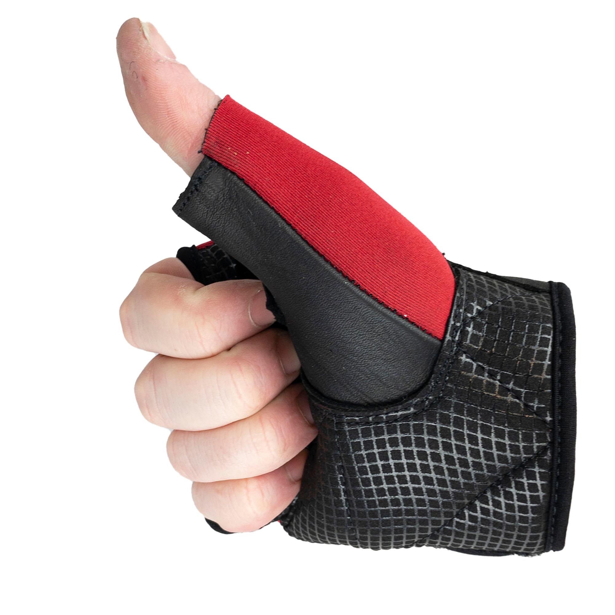 Wheelchair Hand Wraps Red Thumb