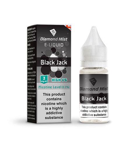 A bottle of 10ml eliquid blackjack flavour by diamond mist