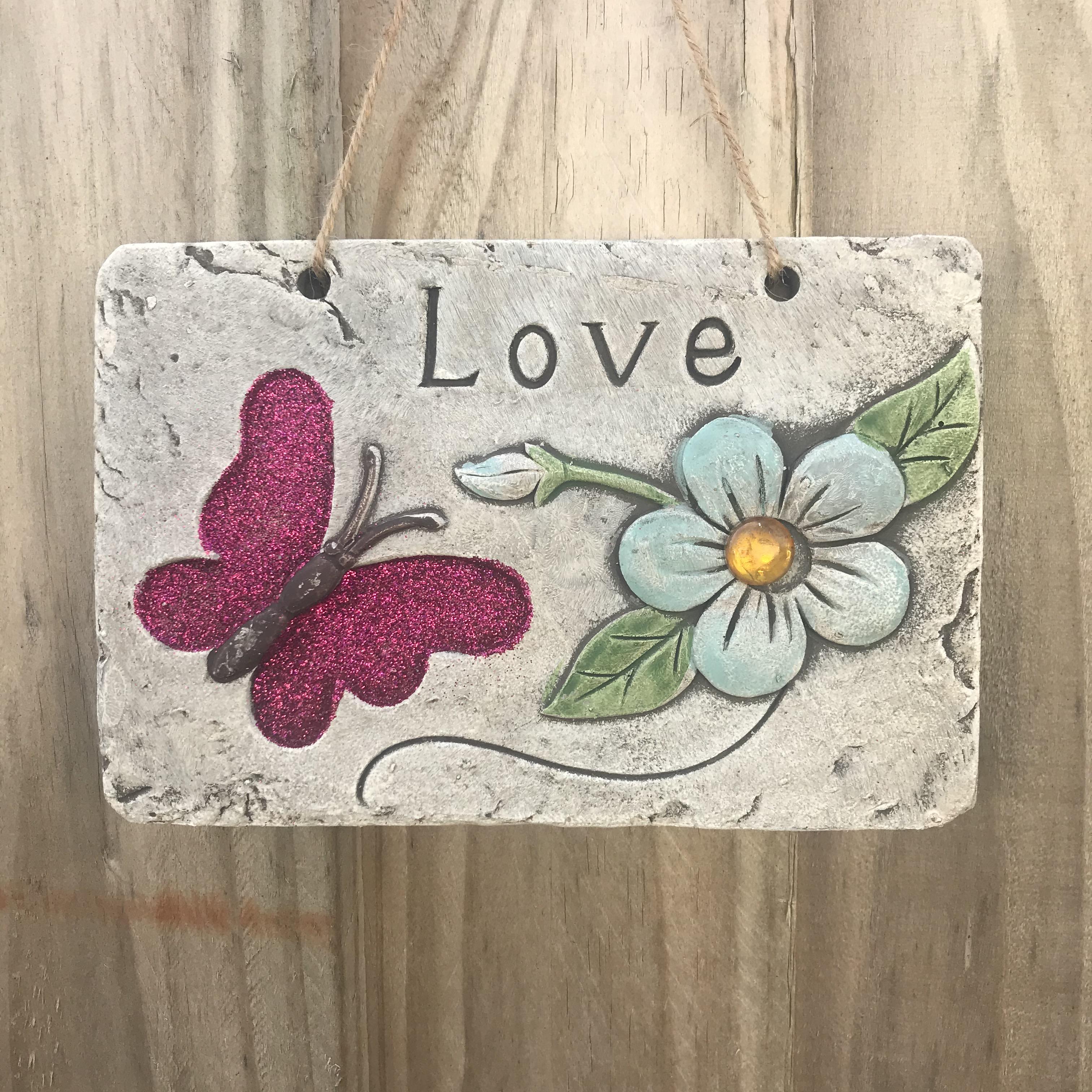 Eazy Plants The Online Garden Centre Hanging Garden Cement Plaque With PDQ