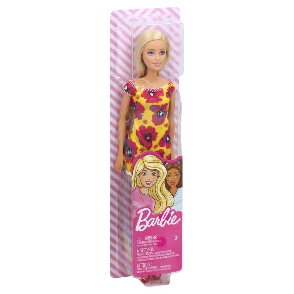 Barbie Yellow Floral Dress Blonde Doll4