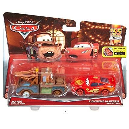 Cars Diecast Mater Lightning McQueen 2 Vehicle Pack2