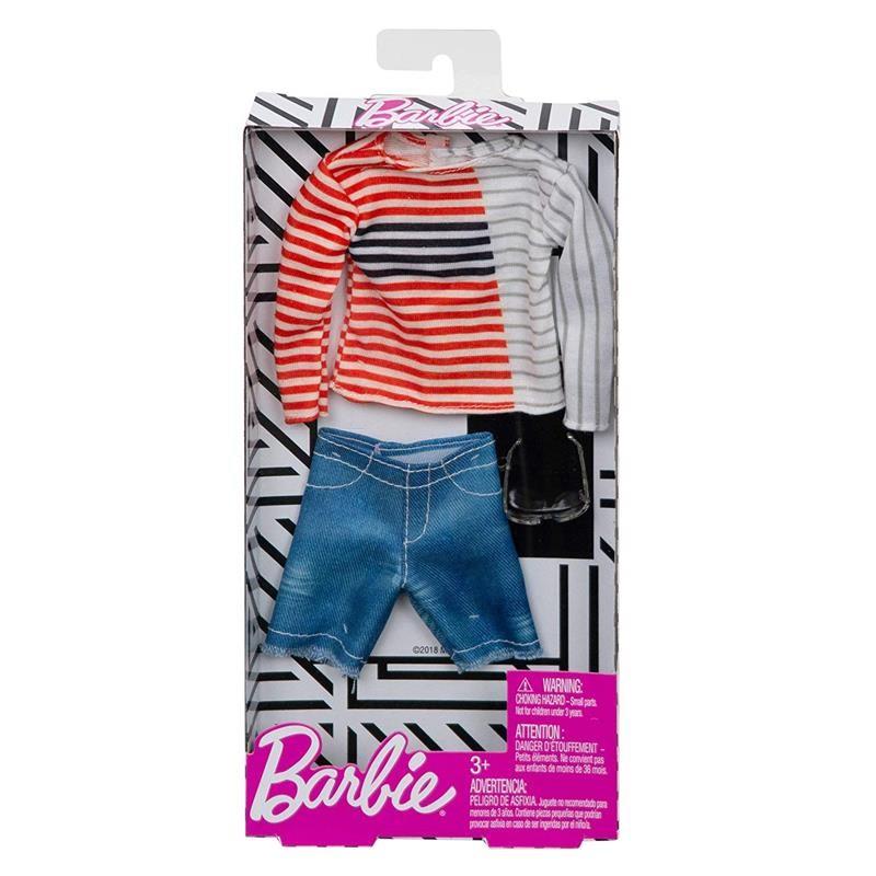 Barbie Ken Stripe Boatneck Shirt Fashion Accessory Set2
