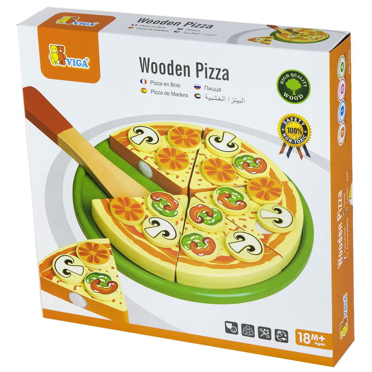 Viga Wooden Take Apart Pizza2
