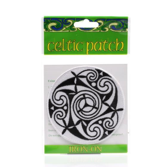 Black n' White Celtic Spiral Patch in Bag