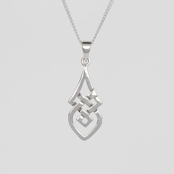 Large Celtic Knotwork Sterling Silver Pendant