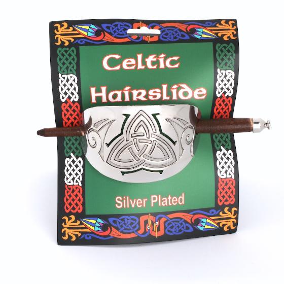 Celtic Triquetra Knot Hair Slide with card
