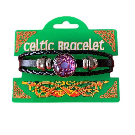 Purple Celtic Knotwork Picture Bracelet
