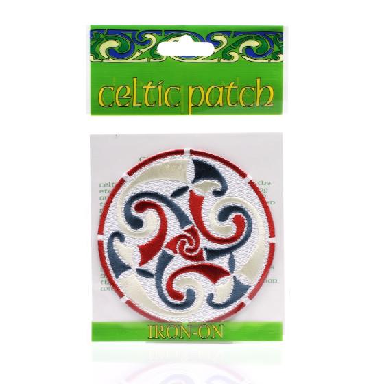 Red-Blue n' White Celtic Spiral Patch in bag