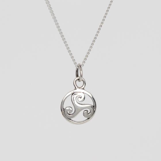 Small Celtic Spiral Sterling Silver Pendant No. 2
