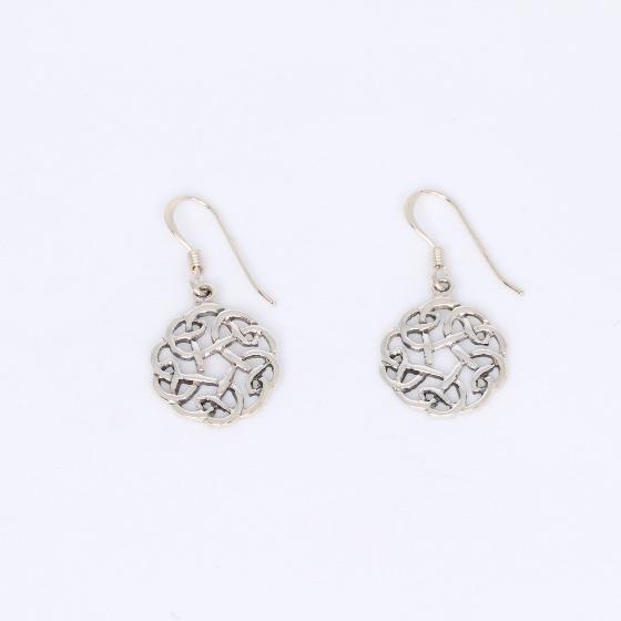 Small Celtic Knotwork Sterling Silver Earrings No. 1