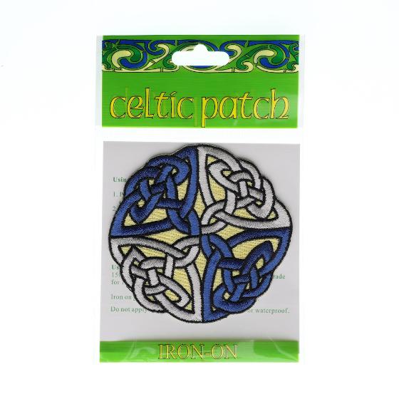 Blue-White Celtic Knotwork Patch in Bag