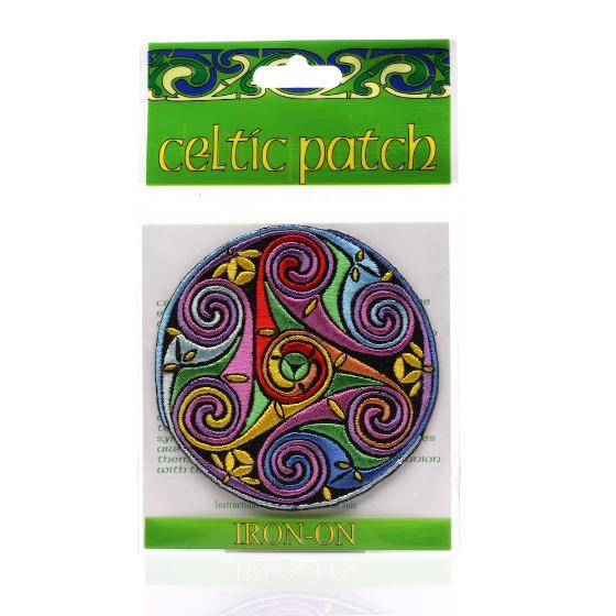 Multi-Colored Celtic Spiral Patch in Bag