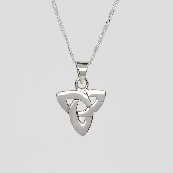 Inverted Celtic Trinity Knot Sterling Silver Pendant No. 1