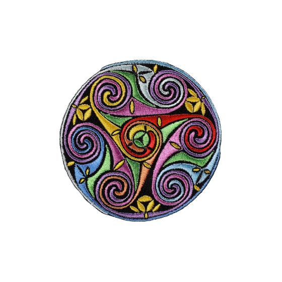 Multi-Colored Celtic Spiral Patch no Bag