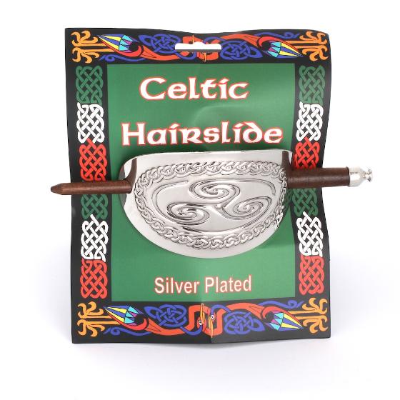 Celtic Spiral with Knotwork Surround Hair Slide with card
