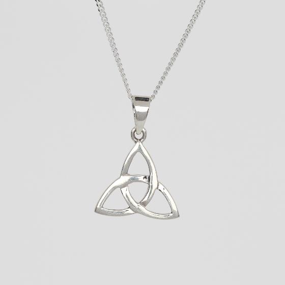 Smaller Medium Celtic Trinity Knot Sterling Silver Pendant