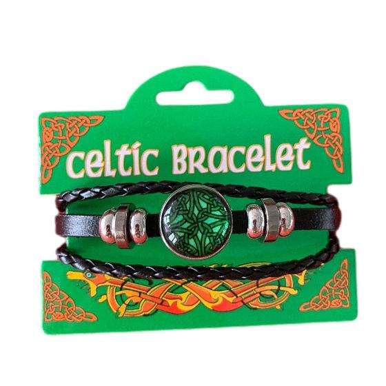 Green Celtic Knotwork Picture Bracelet