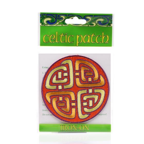 Orange-Yellow Celtic Knotwork Patch in Bag