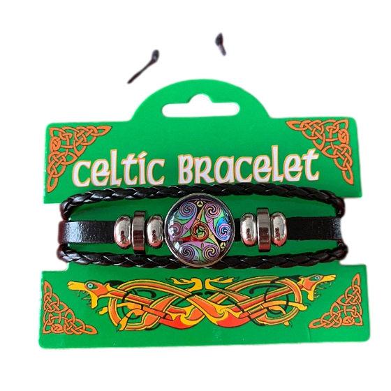 Multi-Coloured Celtic Spiral Picture Bracelet