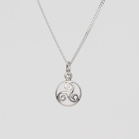 Small Celtic Spiral Sterling Silver Pendant No. 1