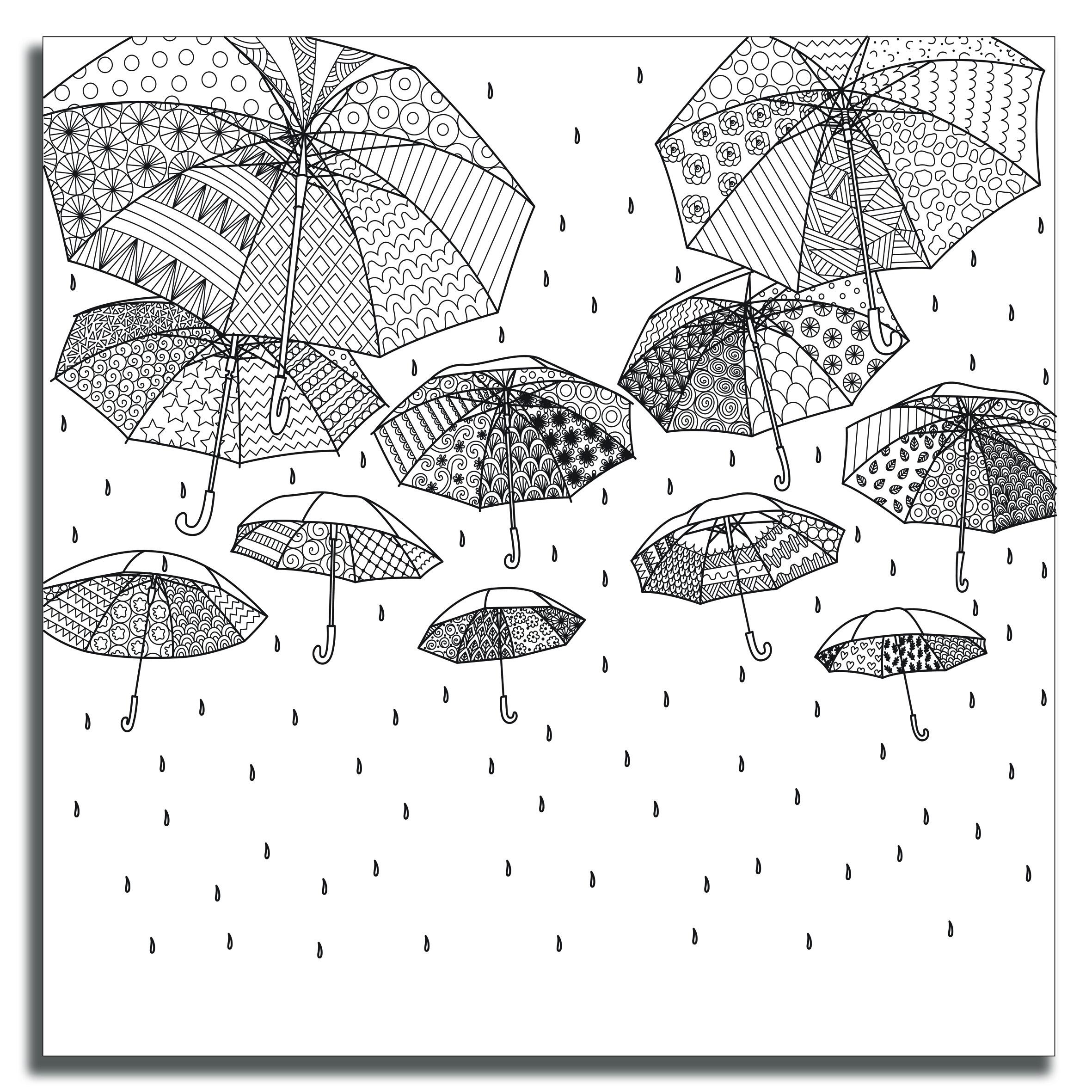 Umbrellas Colouring Panel