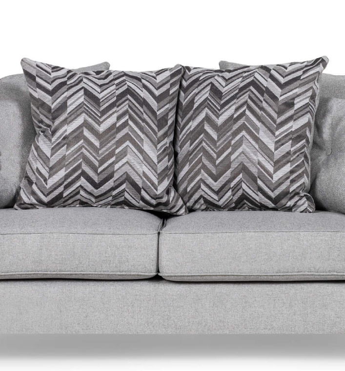 Vesper L Shape Corner Sofa Grey Fabric