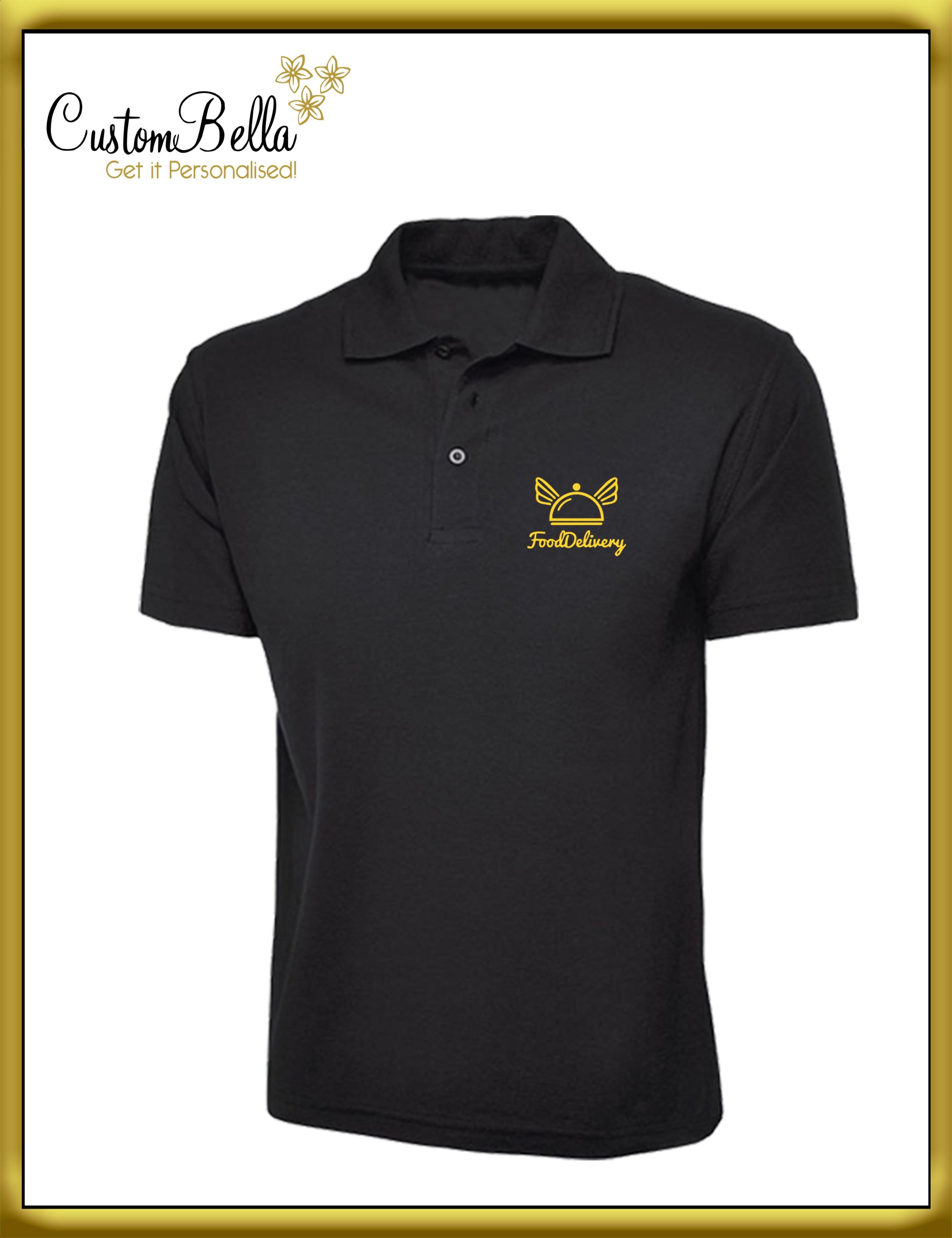 Embroidered Plus Size Polo Shirt black