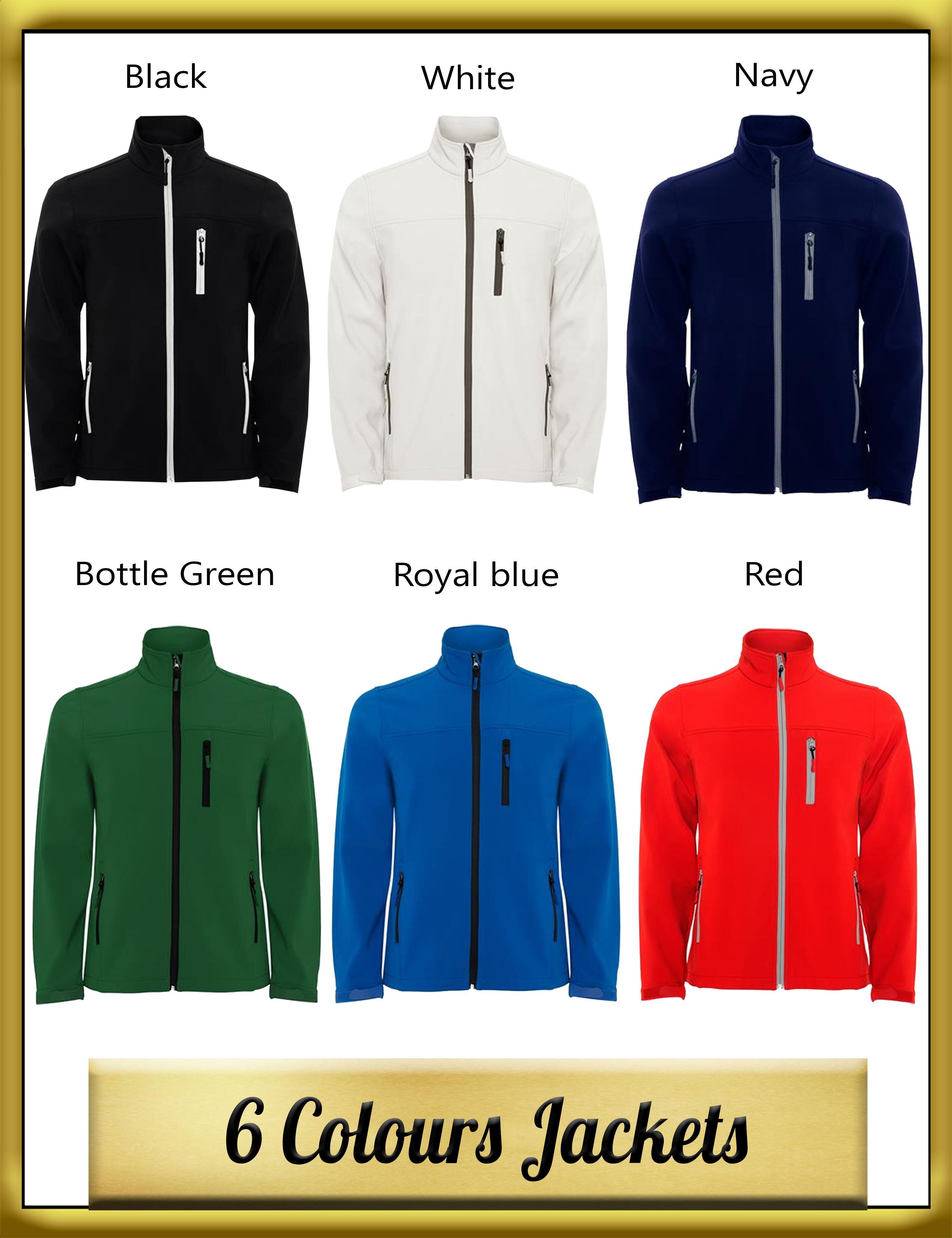 Embroidered softshell jacket colours