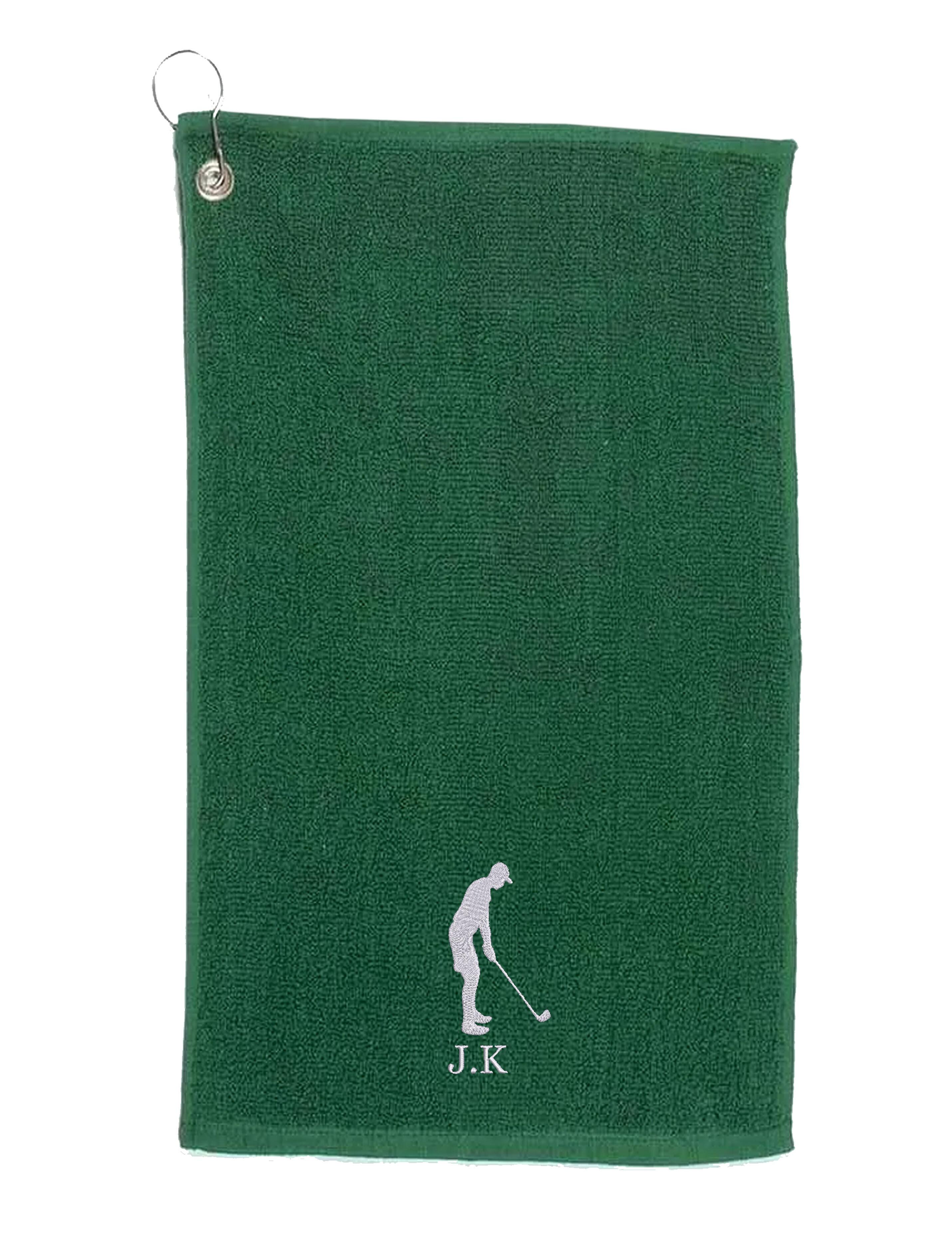 Men's Cotton Golf Towel Bottle Green