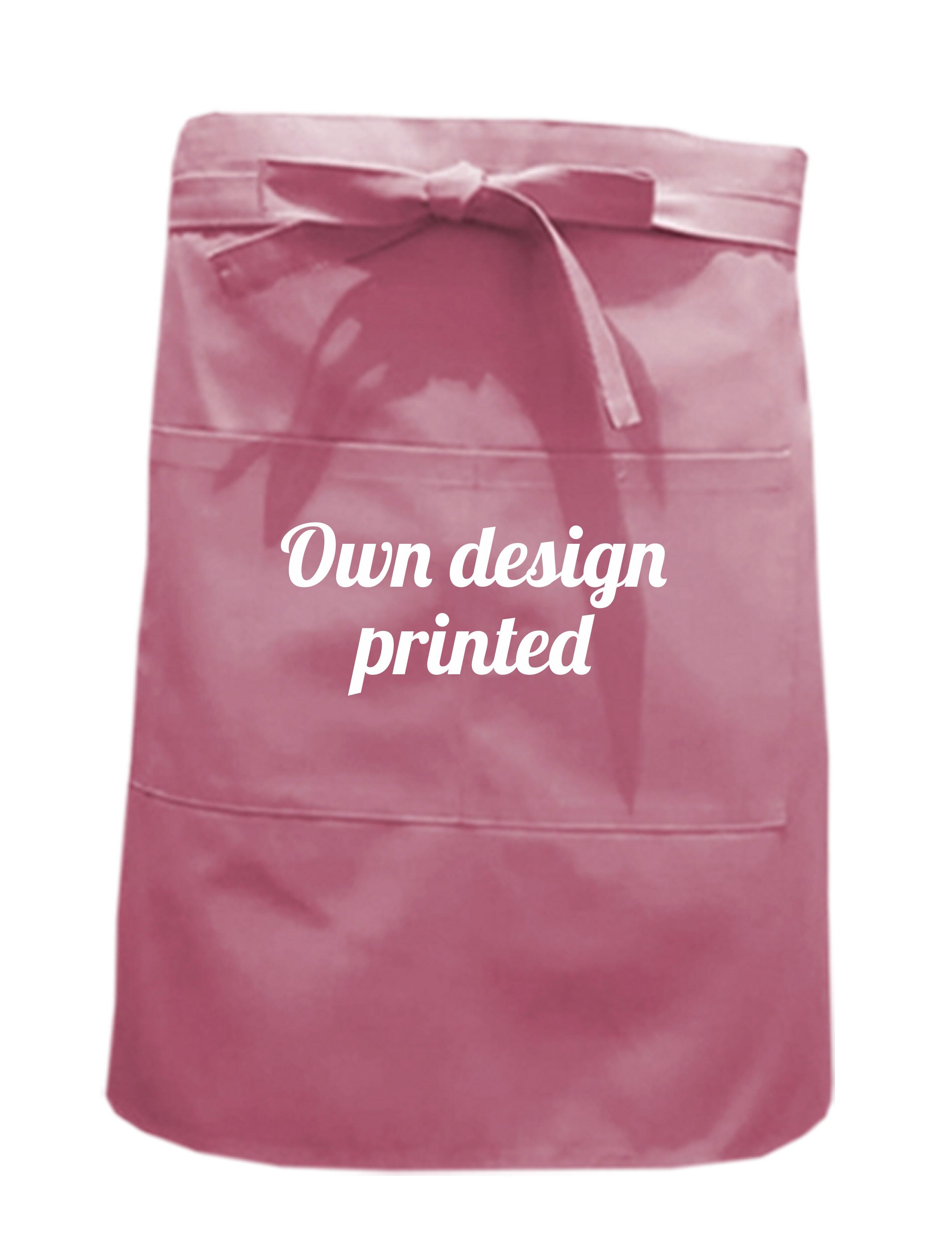 Personalised Waist Apron With Pockets Rose Gold printed