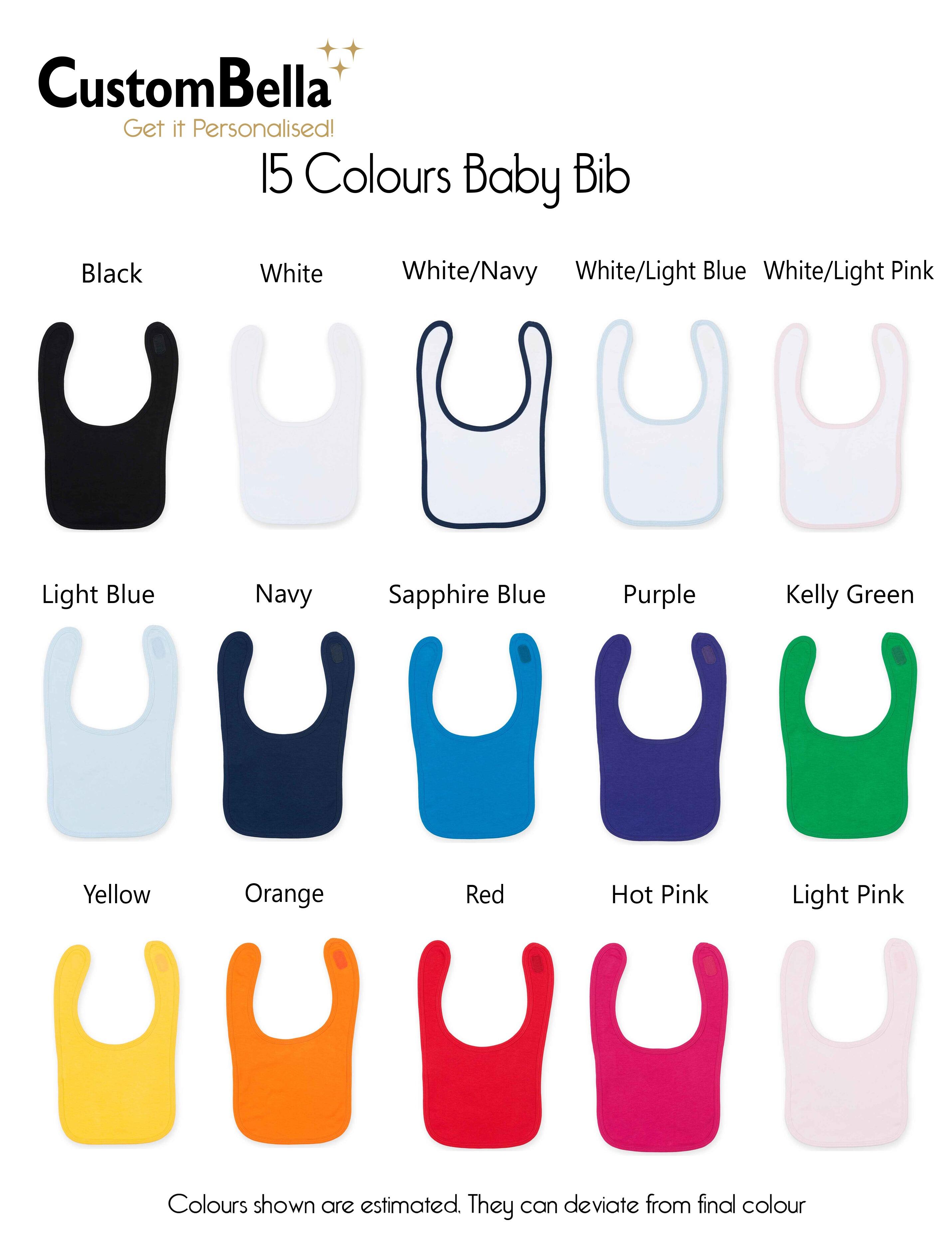Custom Babies Bib Purple with Print
