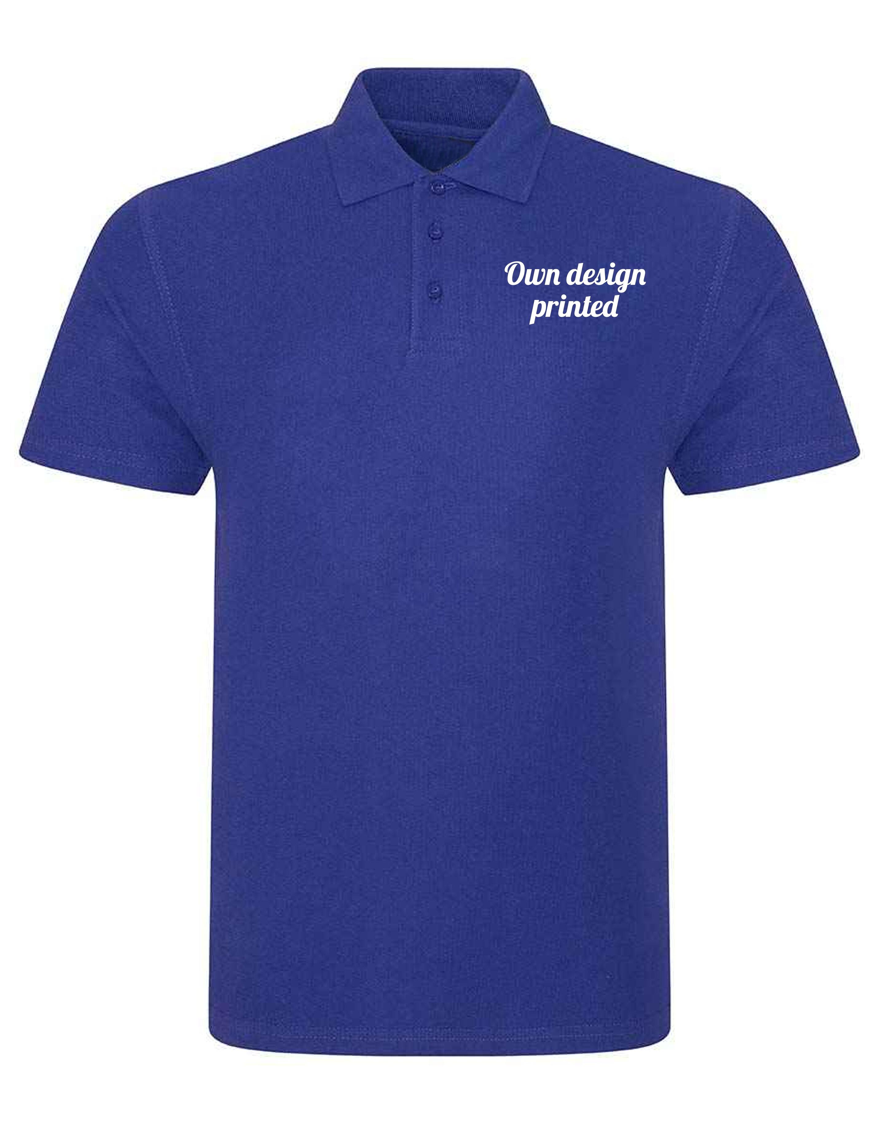 Personalised Plus Size Polo Shirt with print Purple