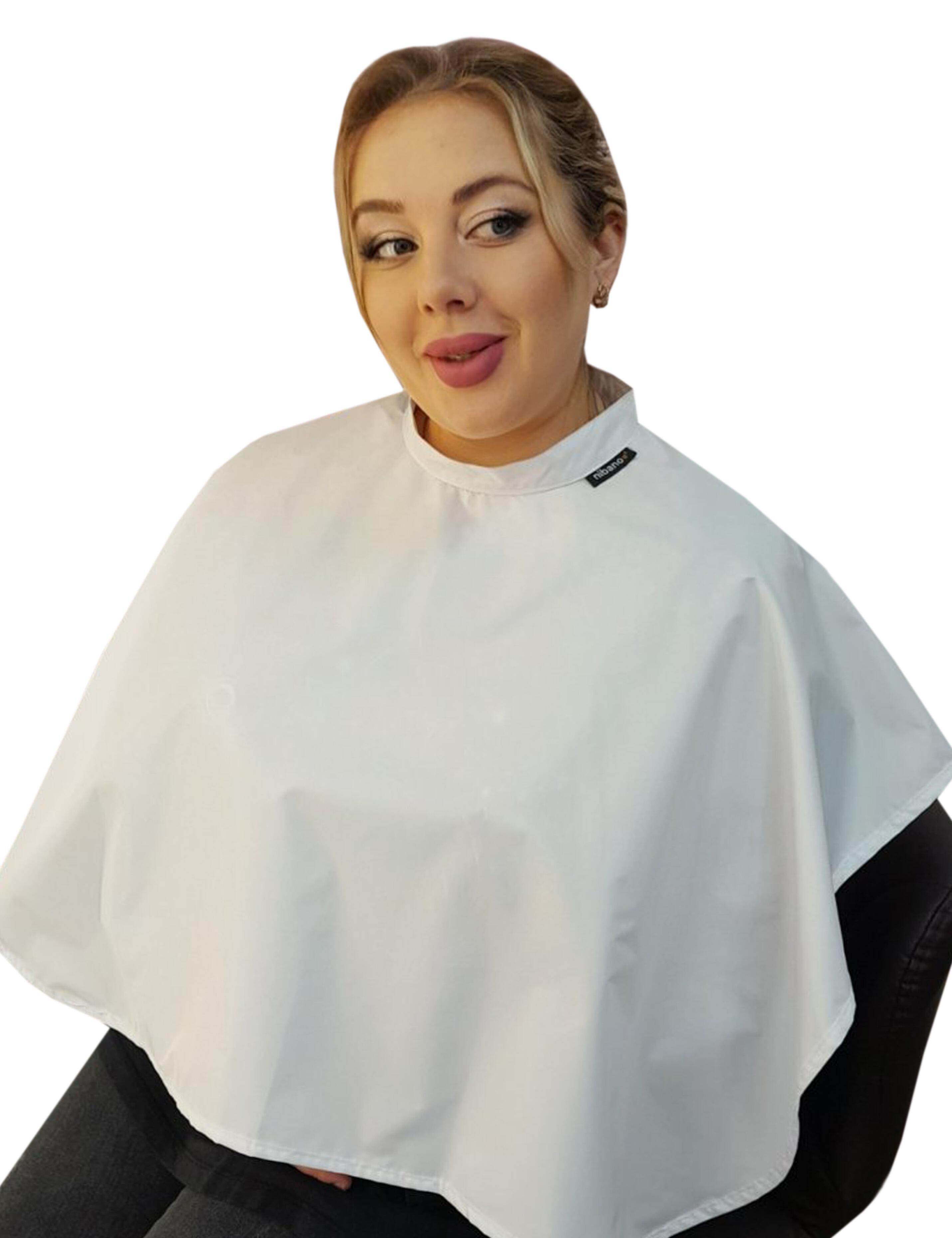 Personalised waterproof makeup cape White