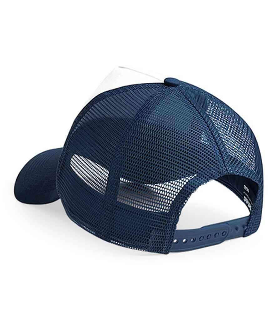 Custom Embroidered Snapback Trucker Cap Navy/White