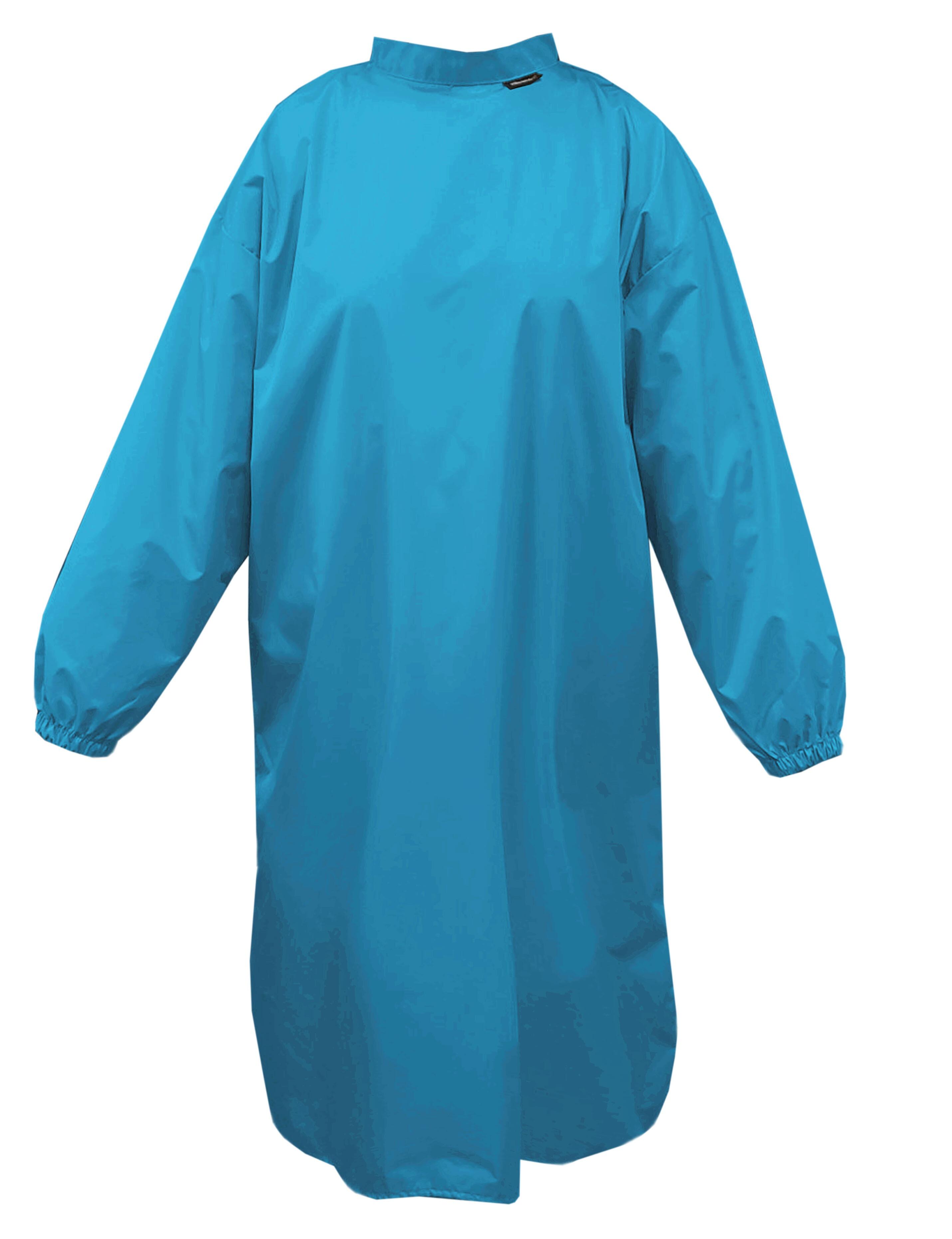 Nibano Hairdressing gown with sleeves turquoise
