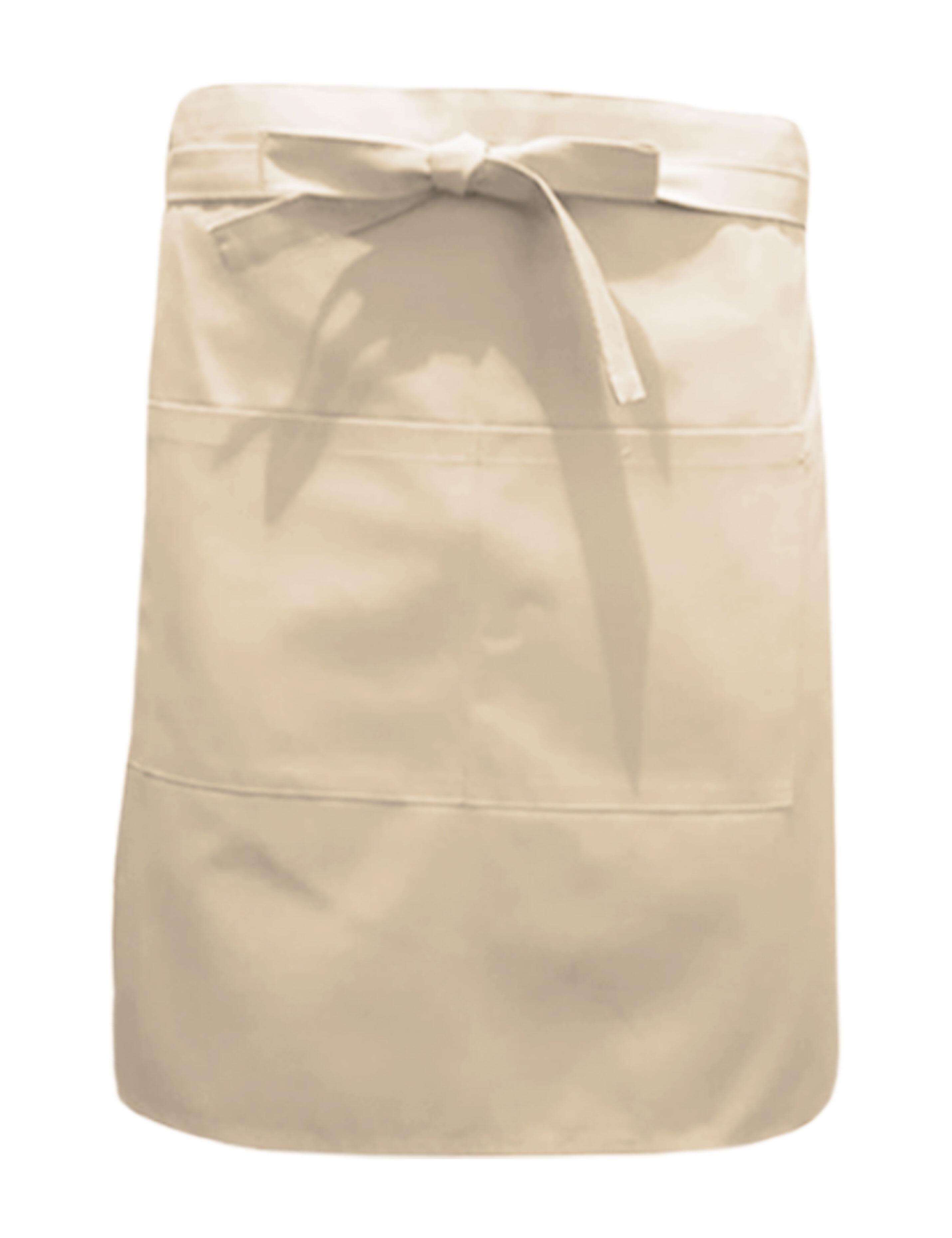Nibano Mid Length Waist Apron with pockets Cream