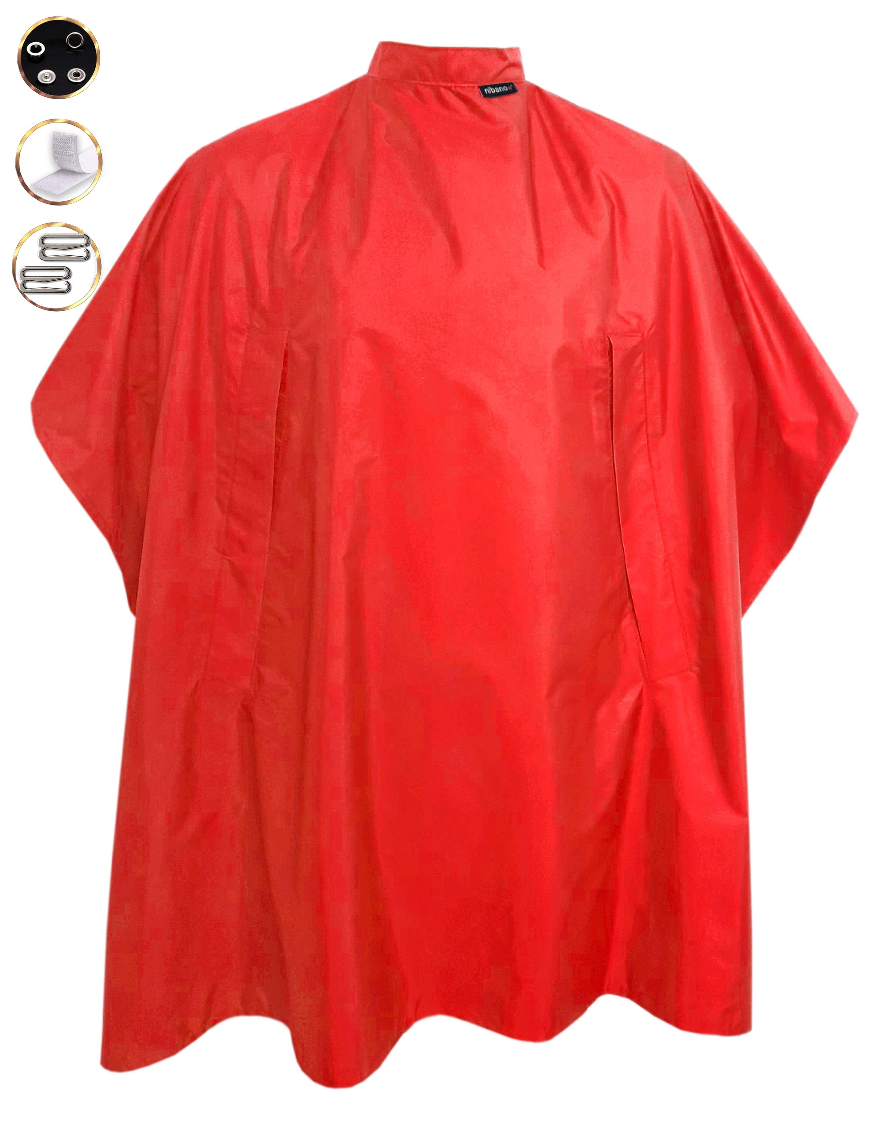Nibano Hairdressing gown with hand slits Red